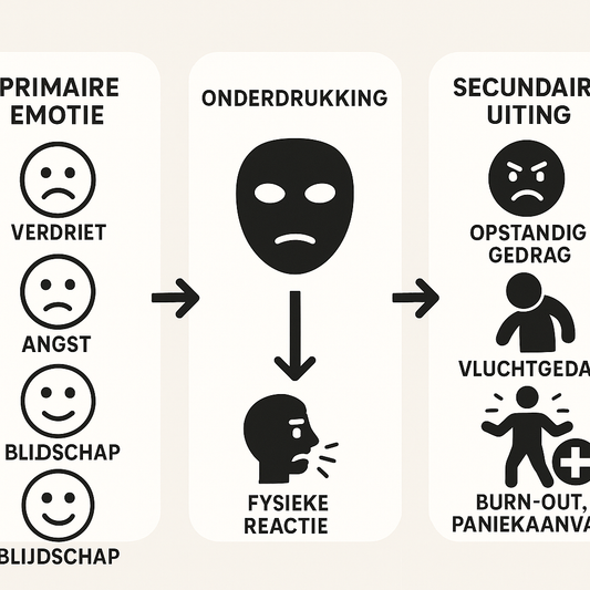 Primaire en secundaire emoties: hoe onderdrukte gevoelens zich kunnen uiten